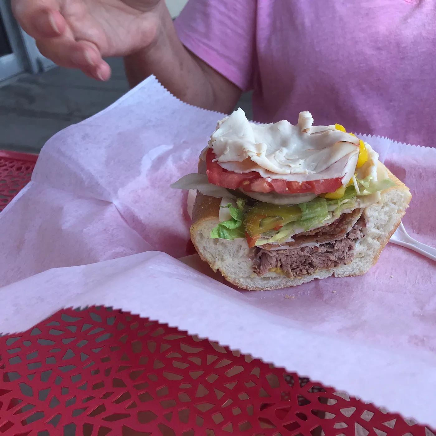 Sandwich with all the fixings