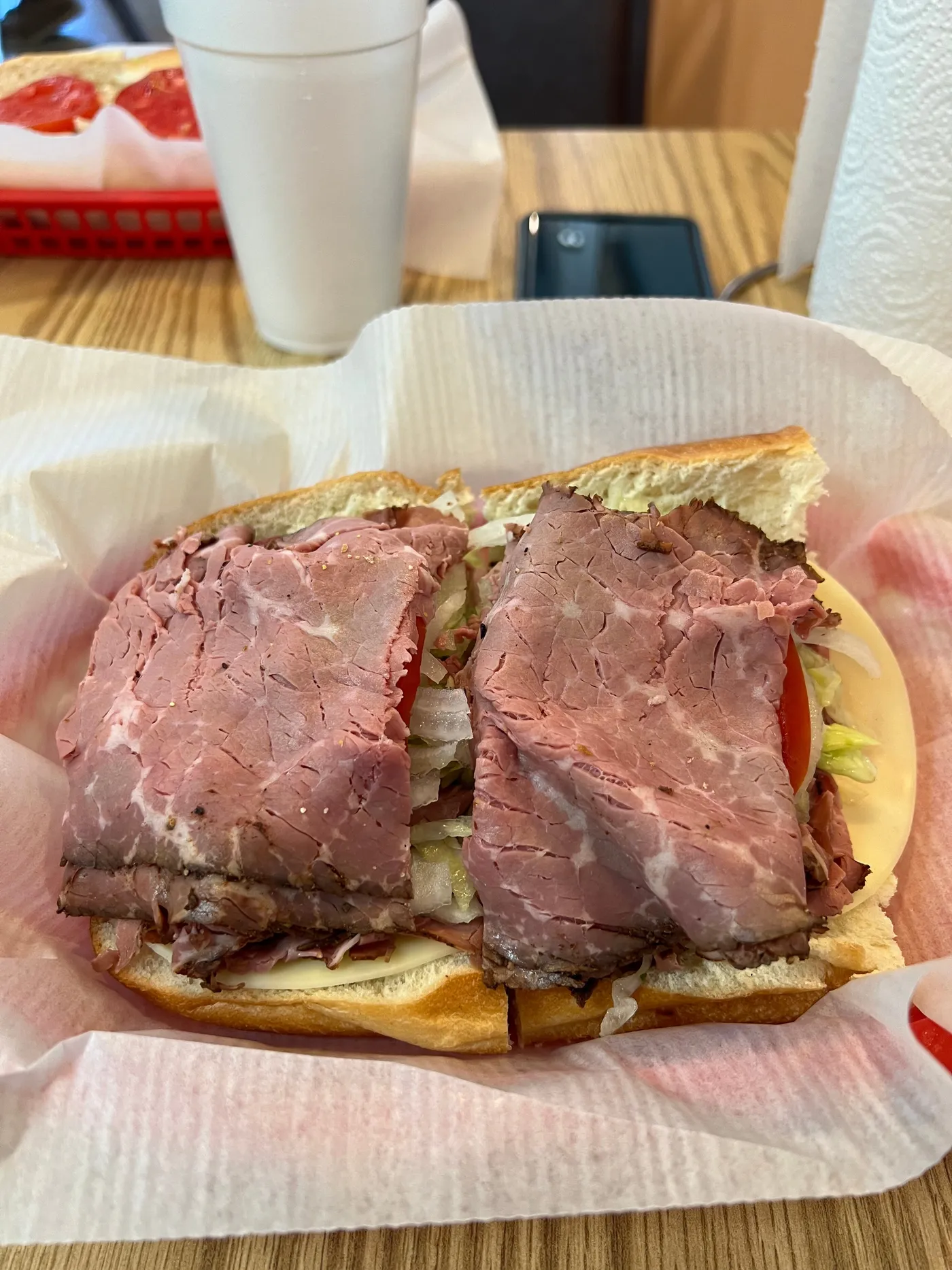 Roast beef sandwich